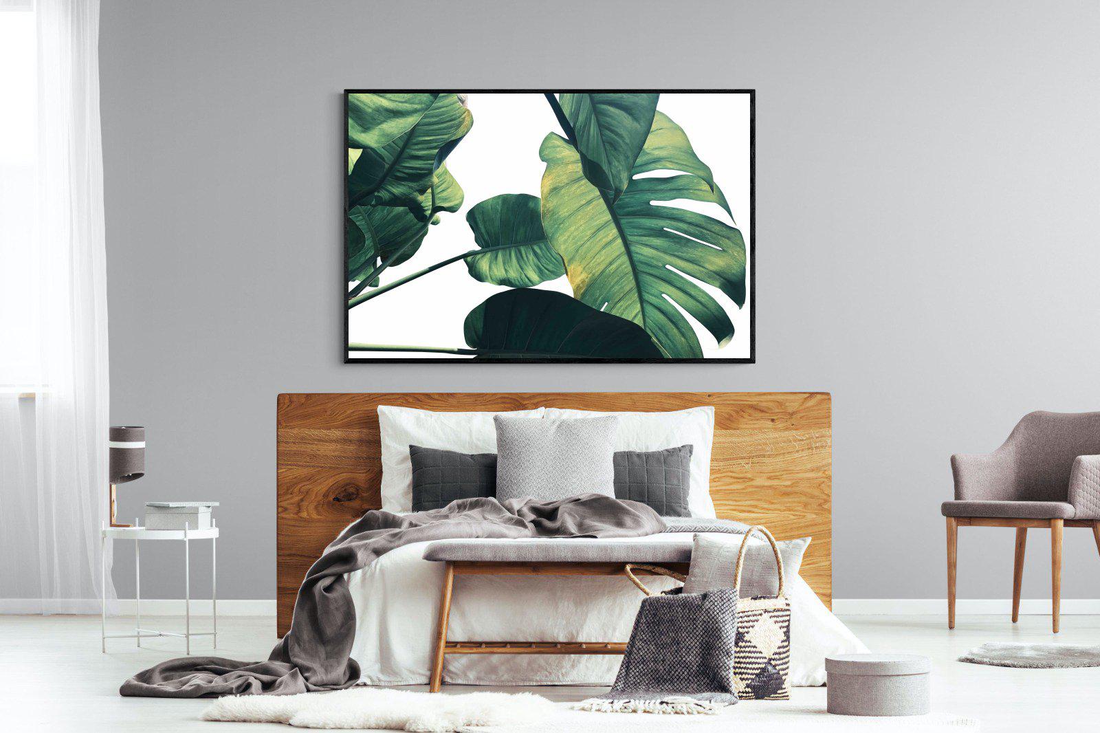 Frond & Light-Wall_Art-150 x 100cm-Mounted Canvas-Black-Pixalot