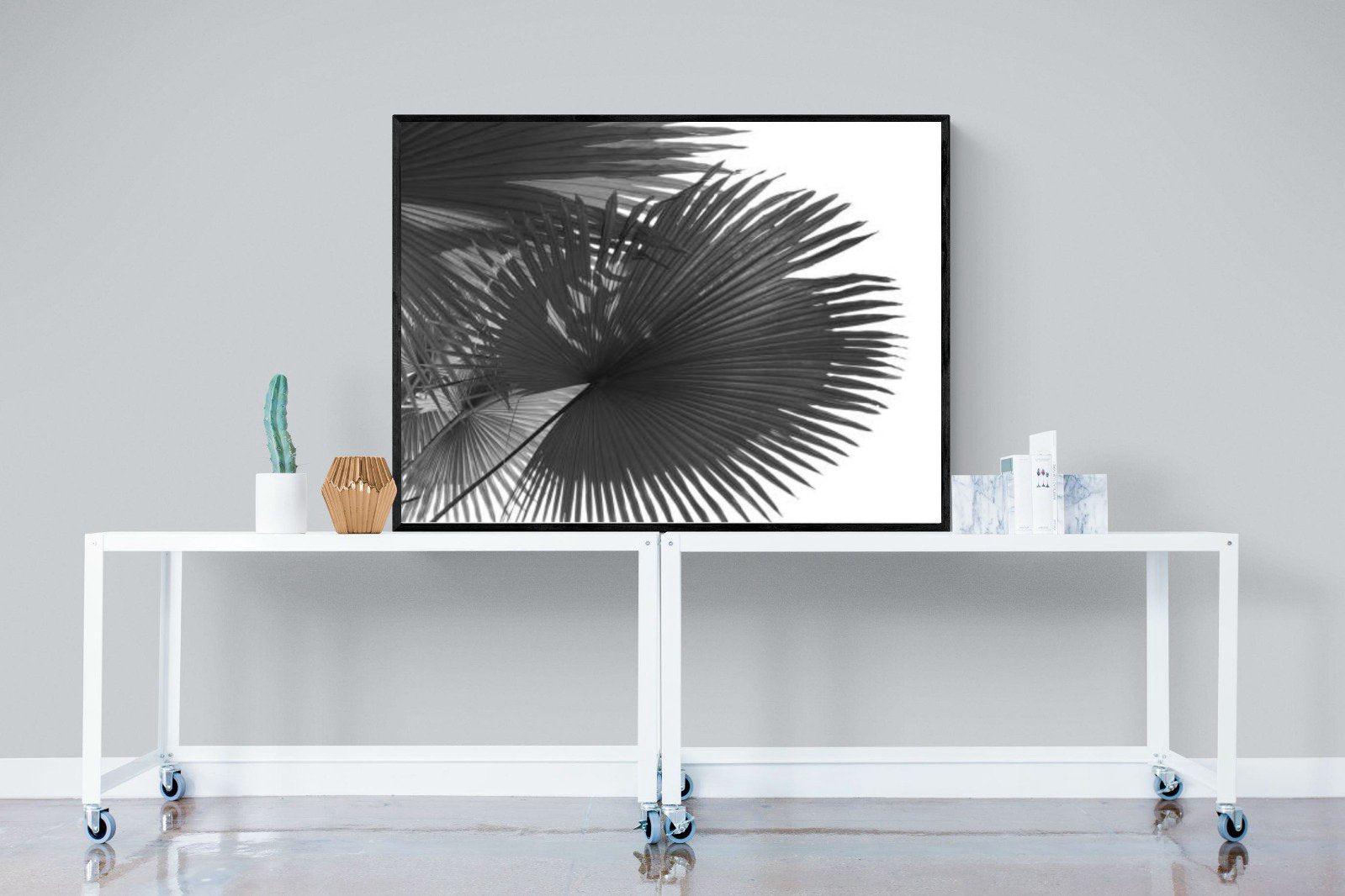 Frond-Wall_Art-120 x 90cm-Mounted Canvas-Black-Pixalot