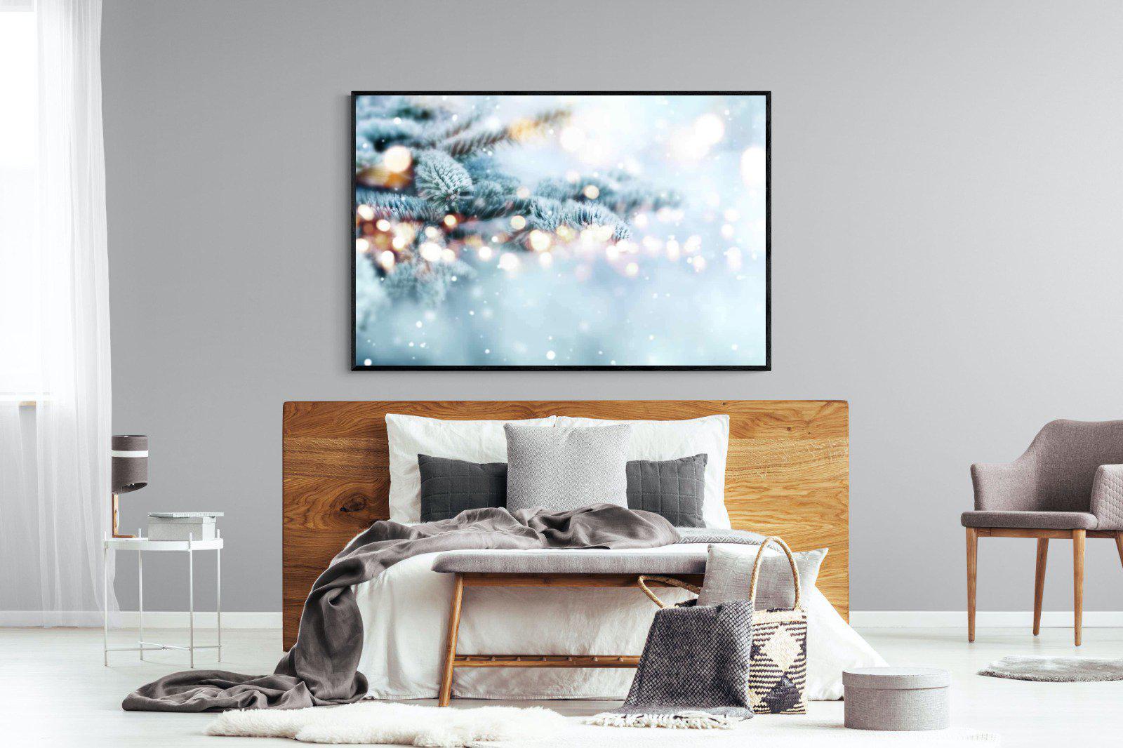 Frost-Wall_Art-150 x 100cm-Mounted Canvas-Black-Pixalot