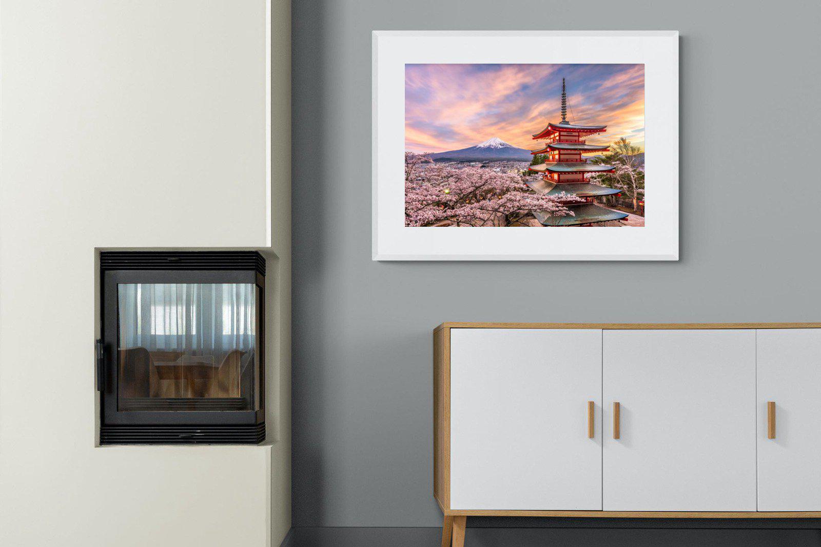 Fuji-Wall_Art-100 x 75cm-Framed Print-White-Pixalot