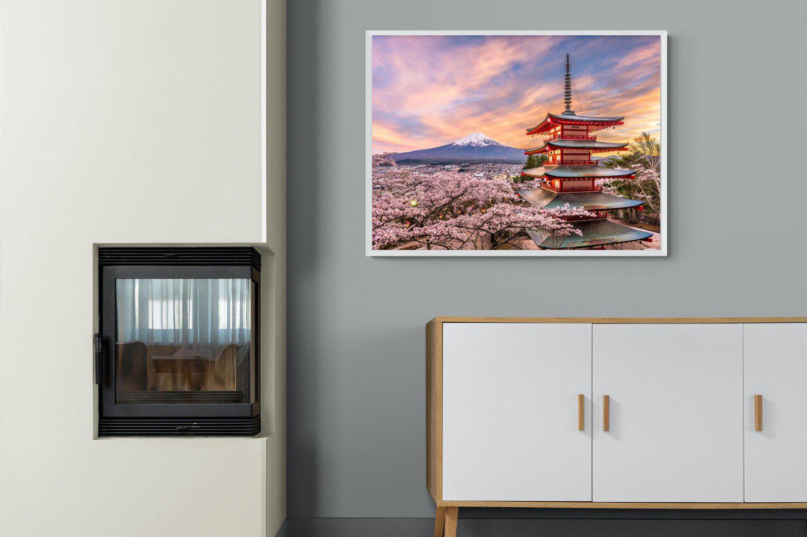 Fuji-Wall_Art-100 x 75cm-Mounted Canvas-White-Pixalot