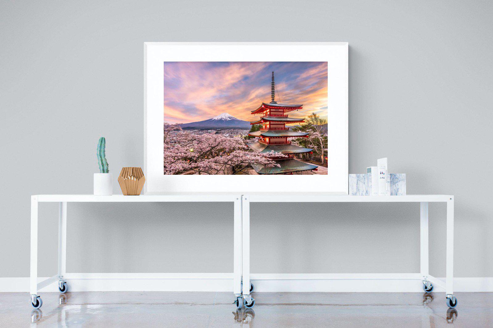 Fuji-Wall_Art-120 x 90cm-Framed Print-White-Pixalot