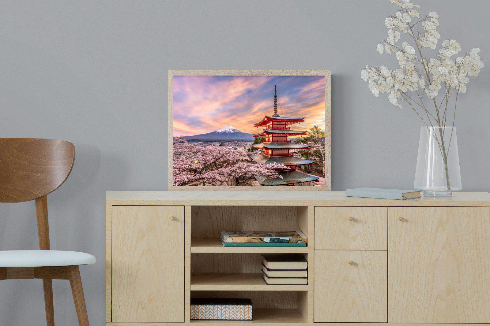 Fuji-Wall_Art-60 x 45cm-Mounted Canvas-Wood-Pixalot