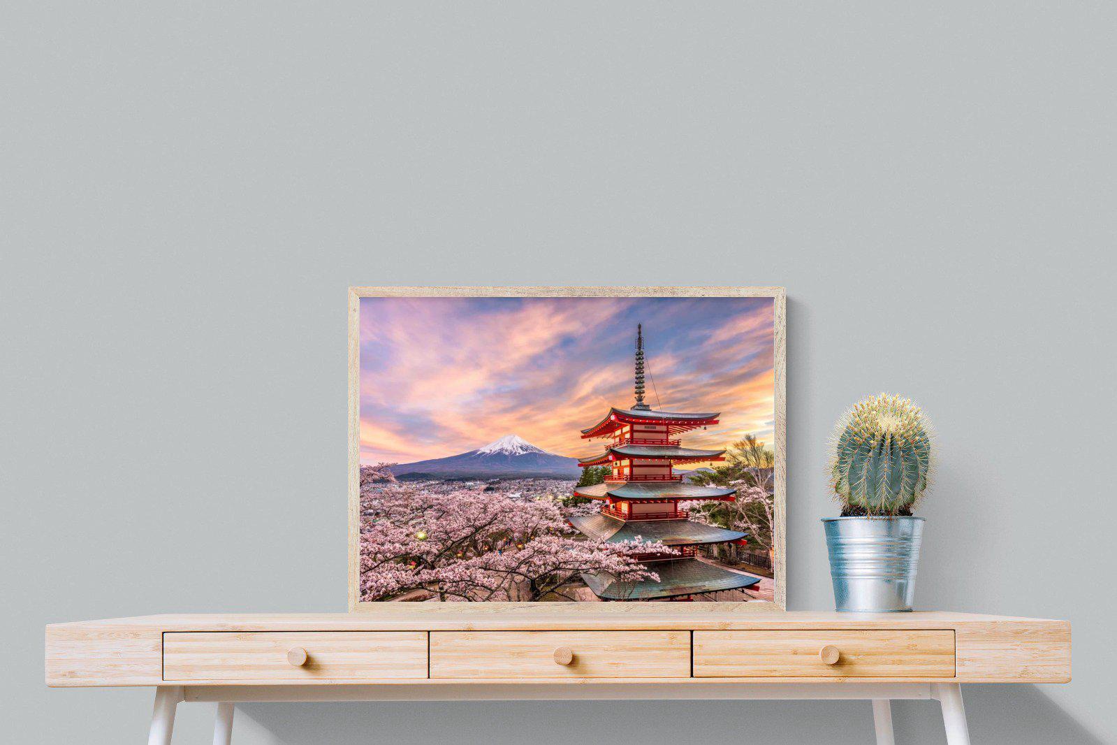 Fuji-Wall_Art-80 x 60cm-Mounted Canvas-Wood-Pixalot
