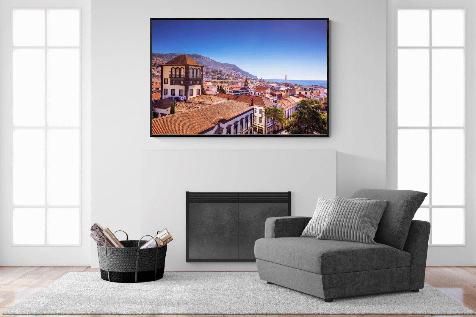 Funchal-Wall_Art-150 x 100cm-Mounted Canvas-Black-Pixalot