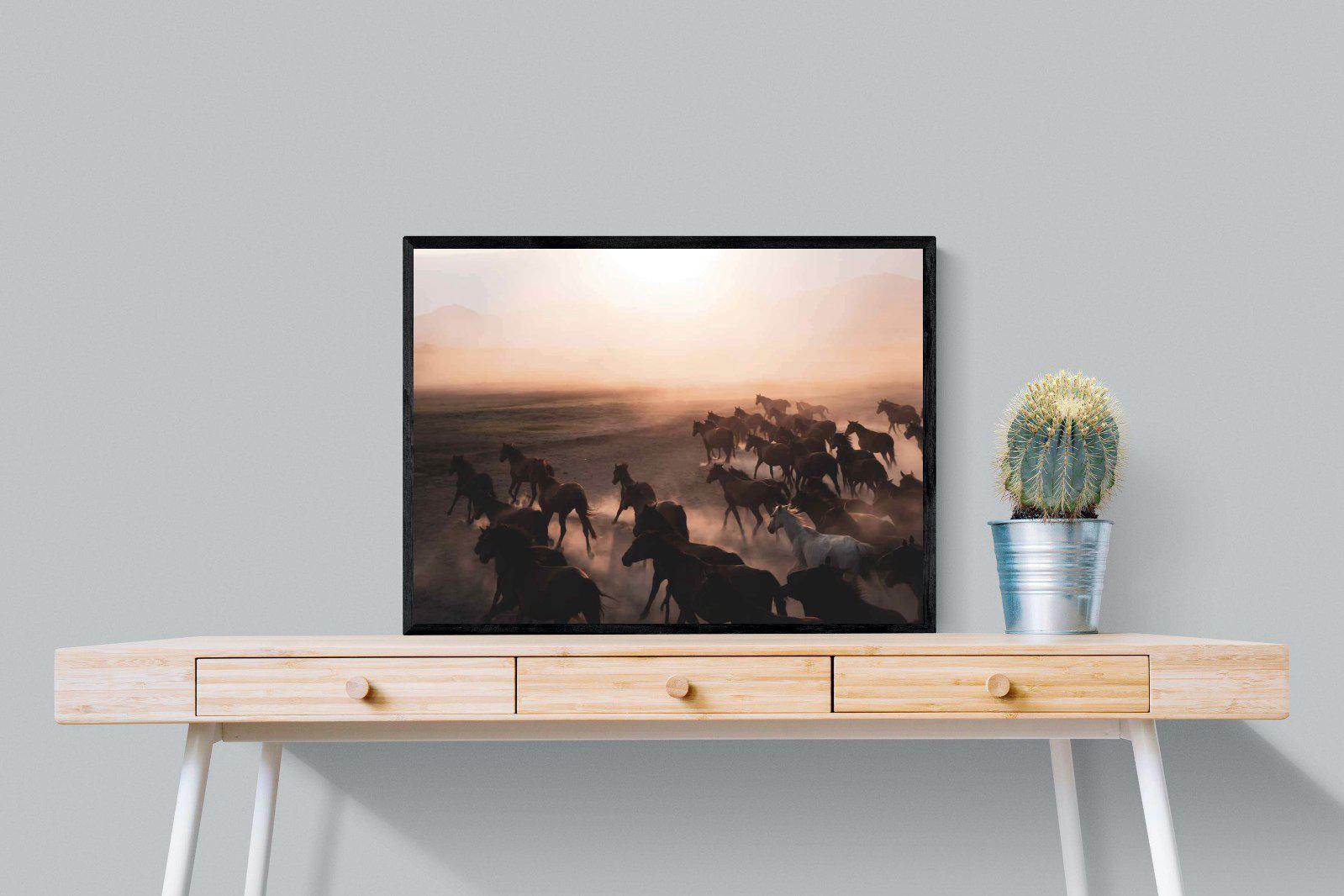 Gallop-Wall_Art-80 x 60cm-Mounted Canvas-Black-Pixalot