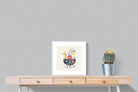 Giraffe Arc-Wall_Art-50 x 50cm-Framed Print-White-Pixalot