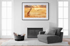 Giraffe Sunset-Wall_Art-150 x 100cm-Framed Print-Black-Pixalot