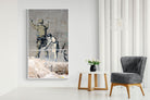 Girl Frisking Soldier-Wall_Art-130 x 220cm-Mounted Canvas-White-Pixalot