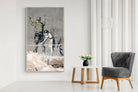 Girl Frisking Soldier-Wall_Art-130 x 220cm-Mounted Canvas-Wood-Pixalot