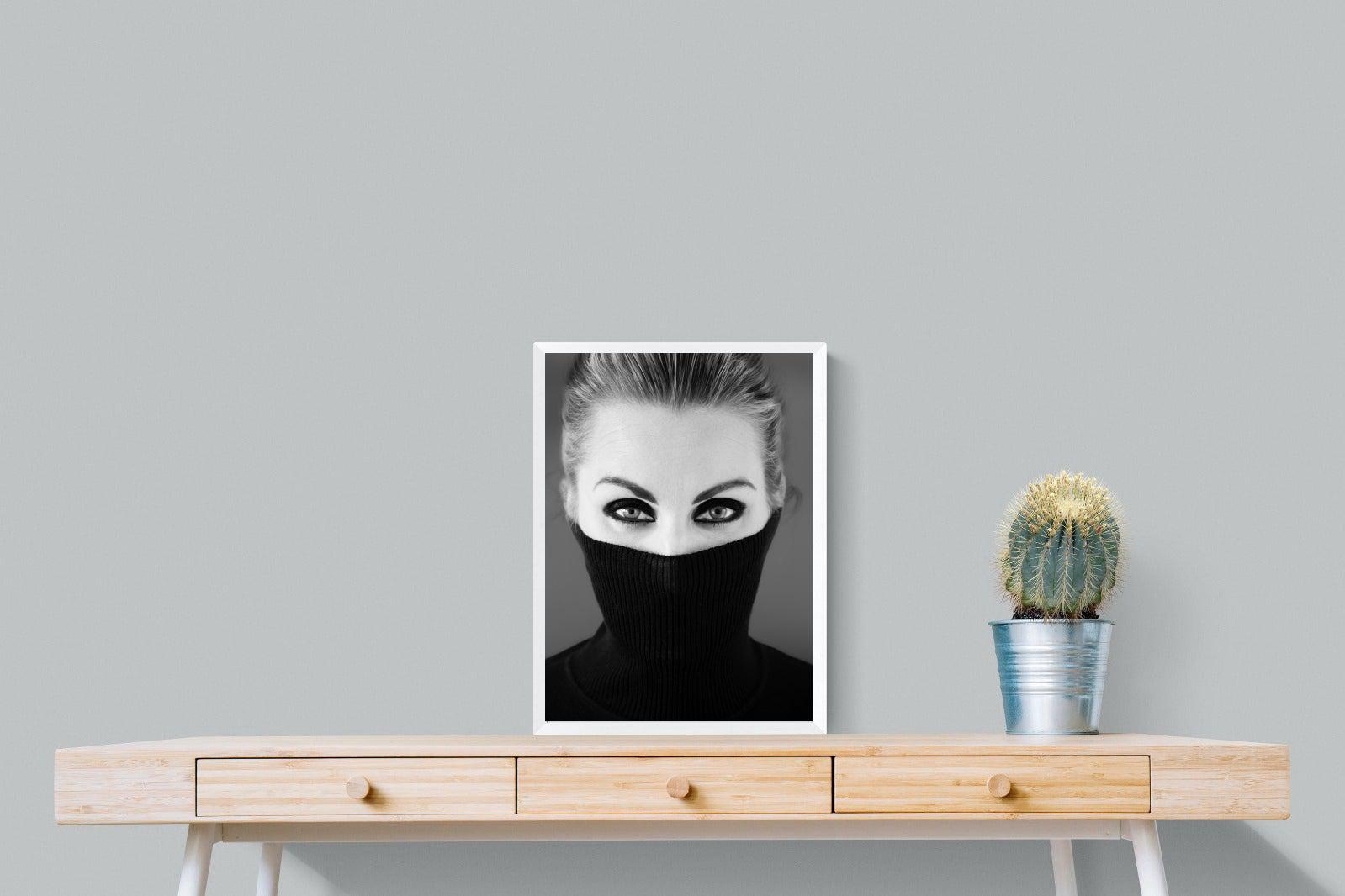 Girl in Black-Wall_Art-45 x 60cm-Mounted Canvas-White-Pixalot