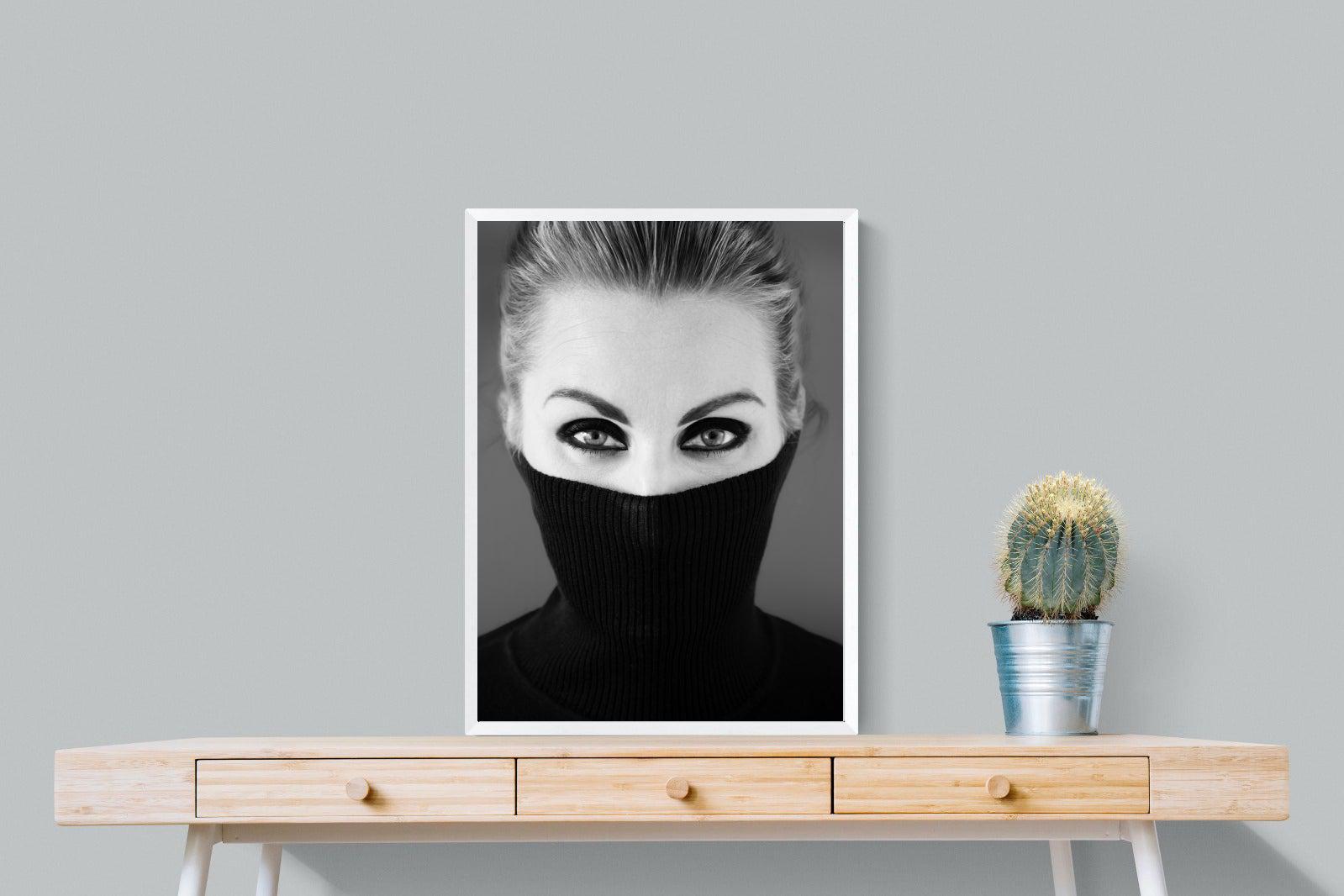 Girl in Black-Wall_Art-60 x 80cm-Mounted Canvas-White-Pixalot