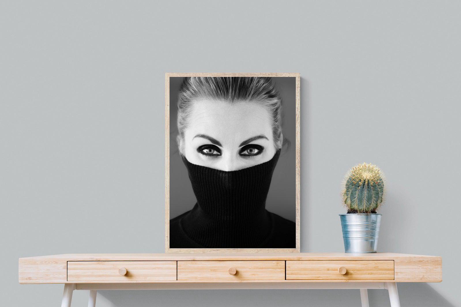 Girl in Black-Wall_Art-60 x 80cm-Mounted Canvas-Wood-Pixalot