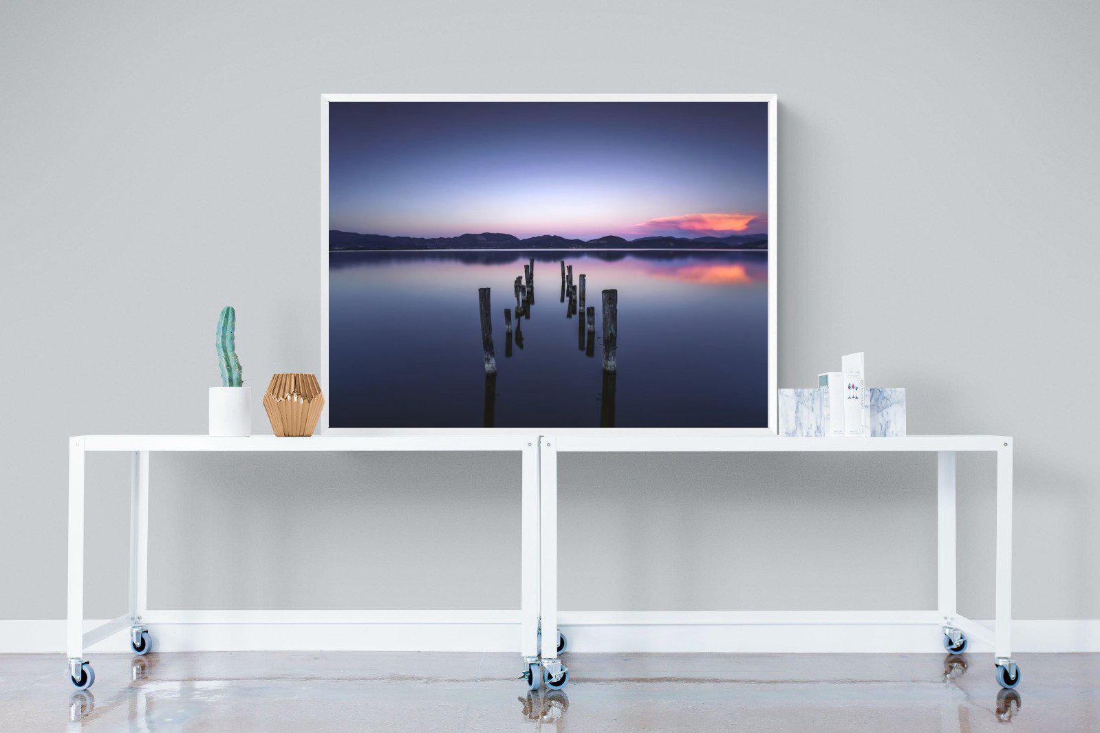 Glassy Lake-Wall_Art-120 x 90cm-Mounted Canvas-White-Pixalot