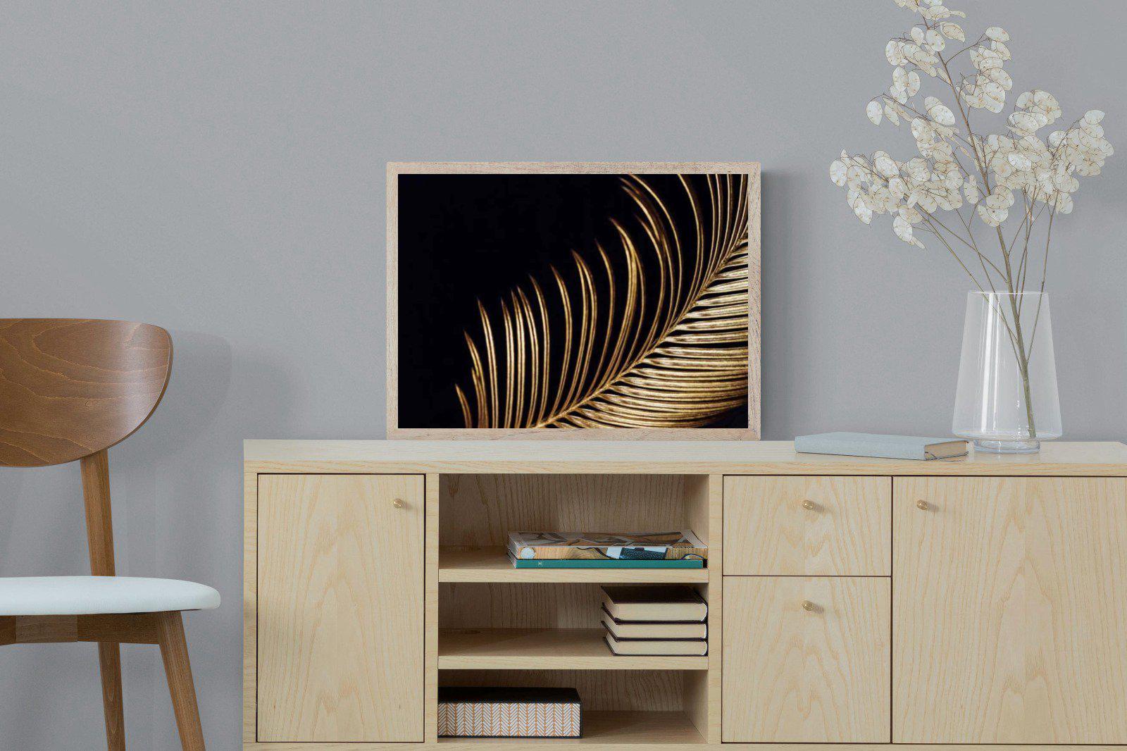 Gold Frond-Wall_Art-60 x 45cm-Mounted Canvas-Wood-Pixalot