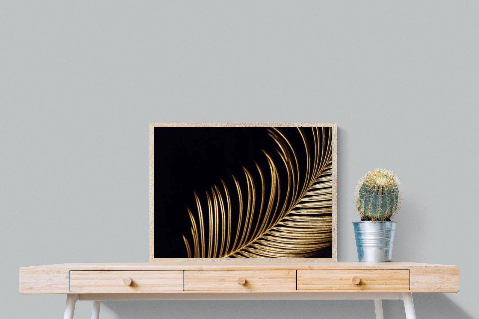 Gold Frond-Wall_Art-80 x 60cm-Mounted Canvas-Wood-Pixalot