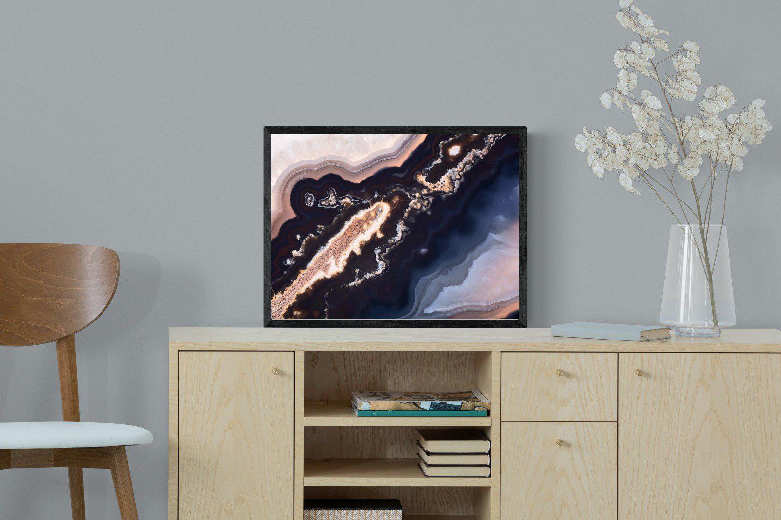 Gold Vein-Wall_Art-60 x 45cm-Mounted Canvas-Black-Pixalot