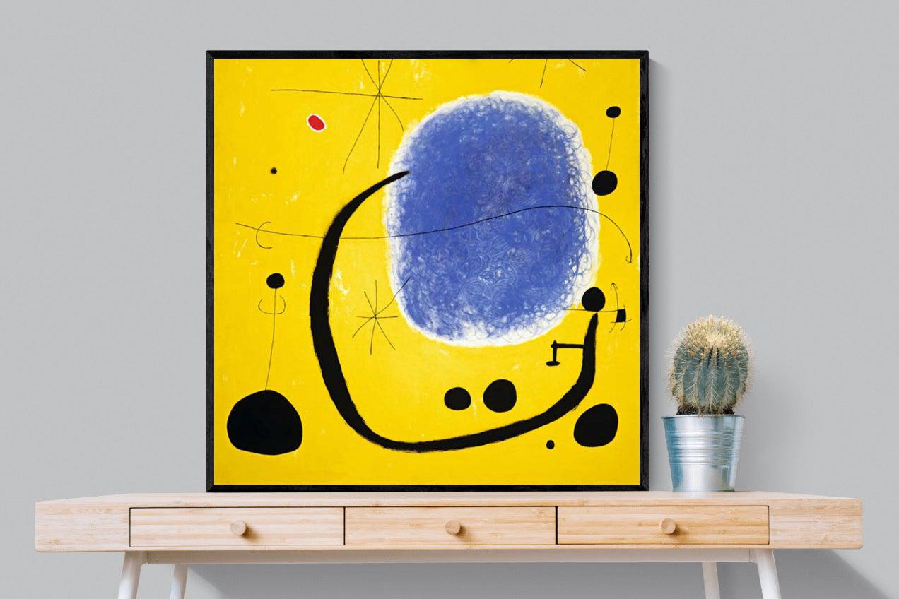 Gold of the Azure-Wall_Art-100 x 100cm-Mounted Canvas-Black-Pixalot