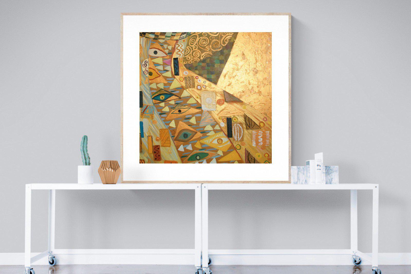 Golden-Wall_Art-120 x 120cm-Framed Print-Wood-Pixalot