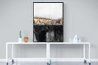 Golden Precipice-Wall_Art-90 x 120cm-Mounted Canvas-Black-Pixalot