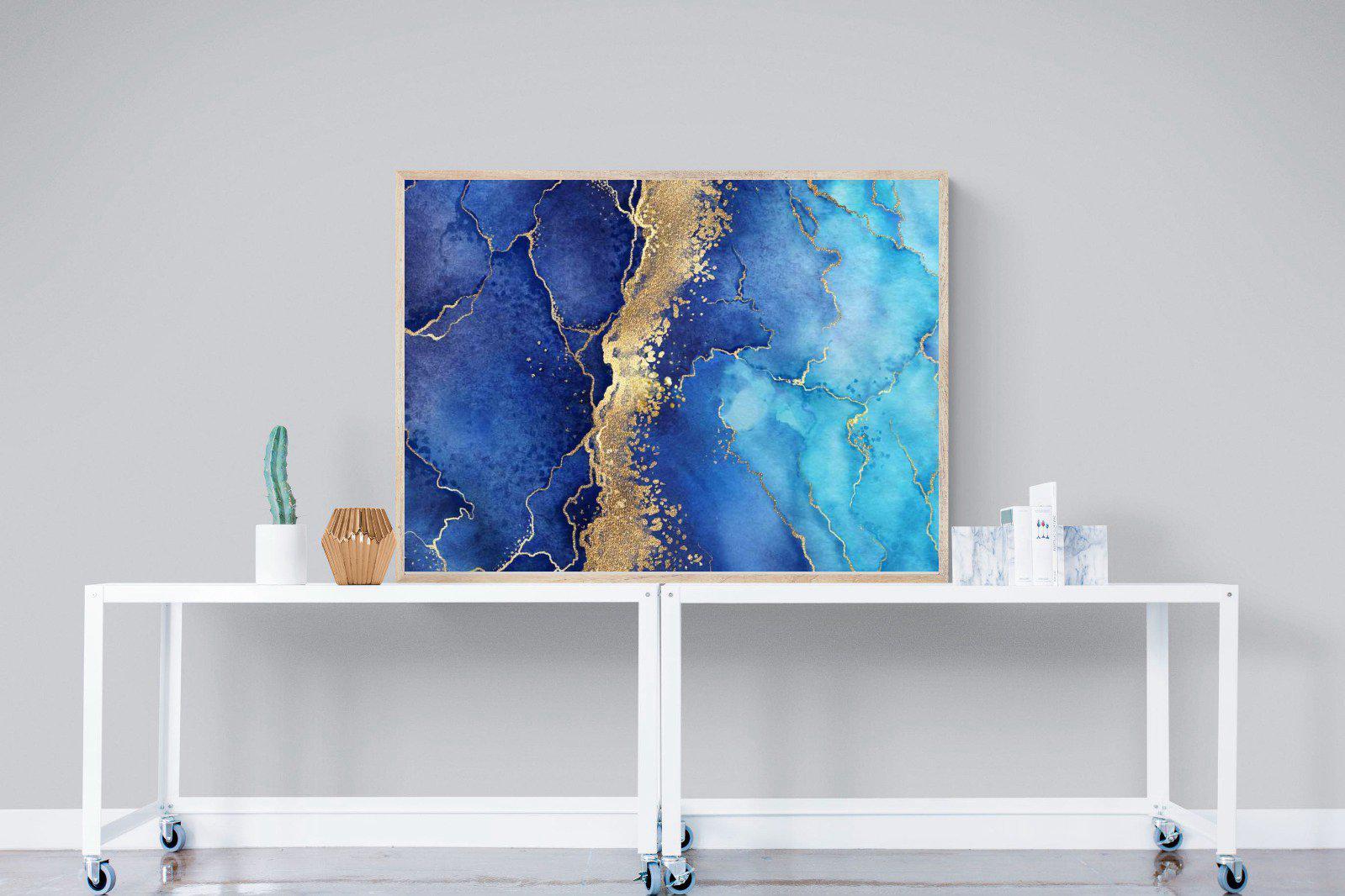 Golden Veins-Wall_Art-120 x 90cm-Mounted Canvas-Wood-Pixalot