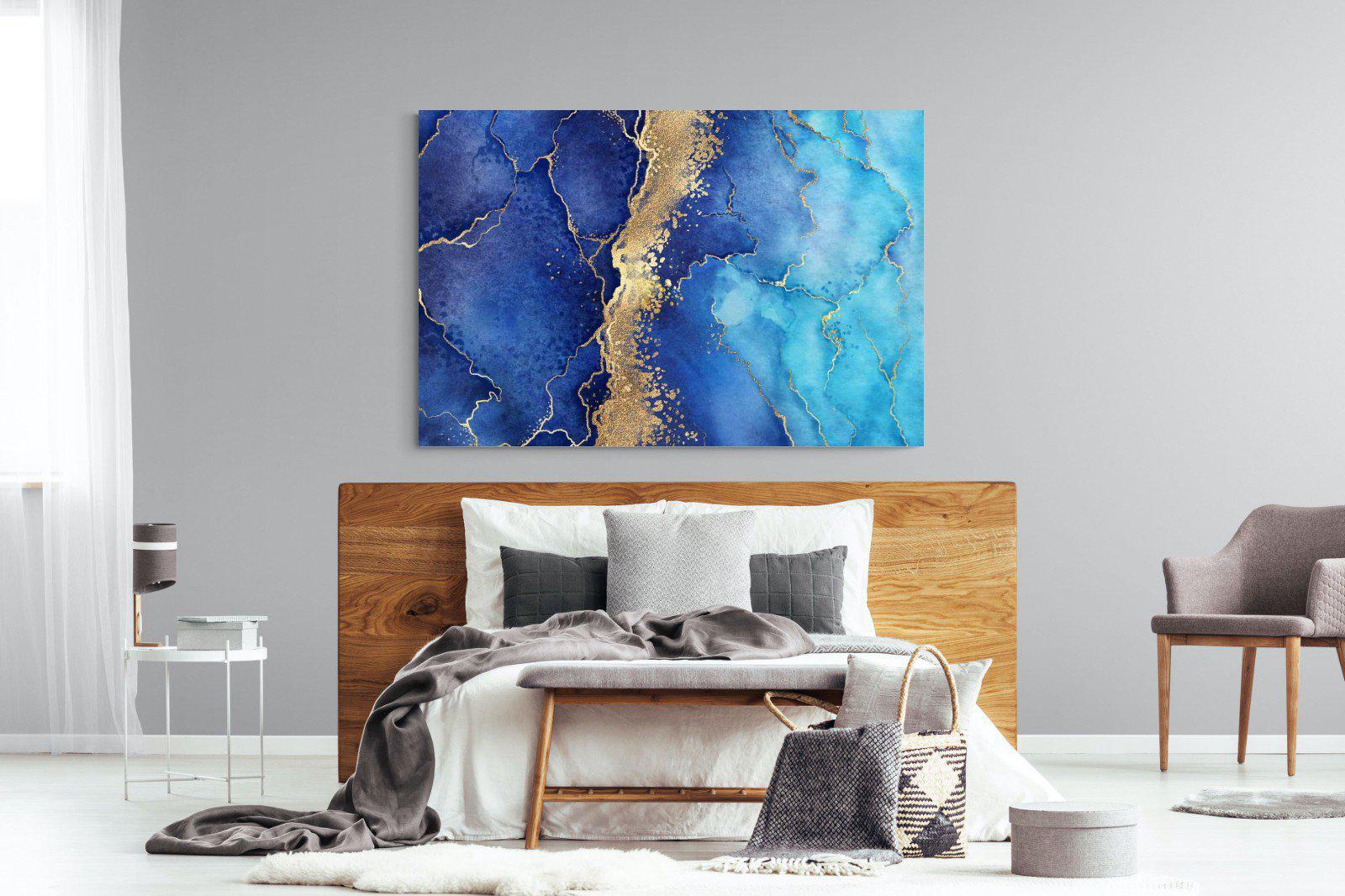 Golden Veins-Wall_Art-150 x 100cm-Mounted Canvas-No Frame-Pixalot