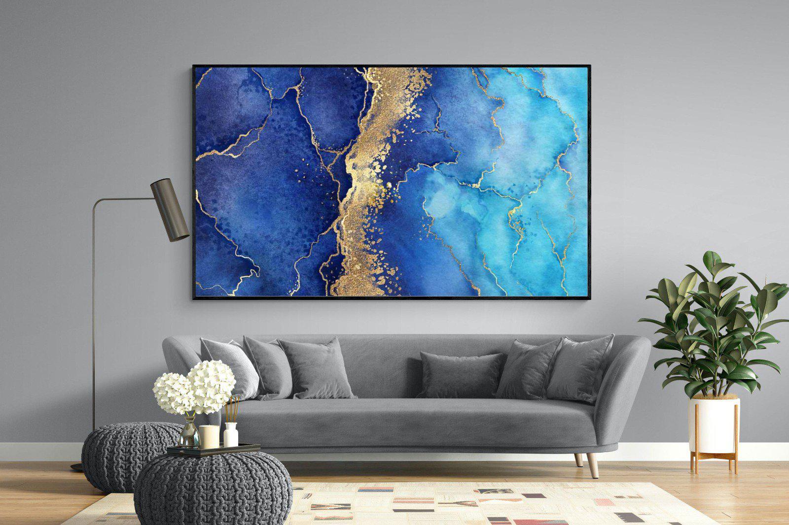 Golden Veins-Wall_Art-220 x 130cm-Mounted Canvas-Black-Pixalot