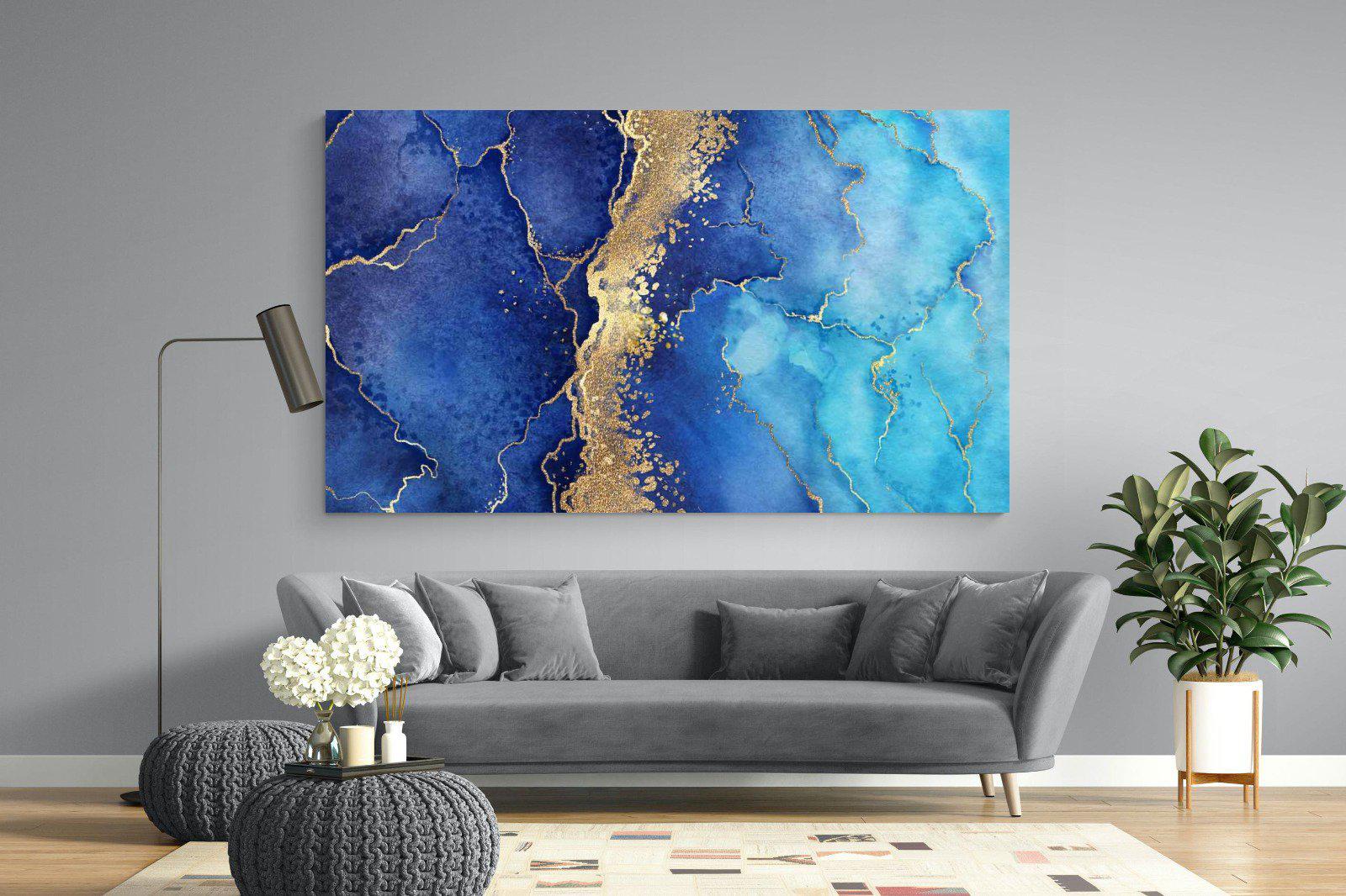 Golden Veins-Wall_Art-220 x 130cm-Mounted Canvas-No Frame-Pixalot