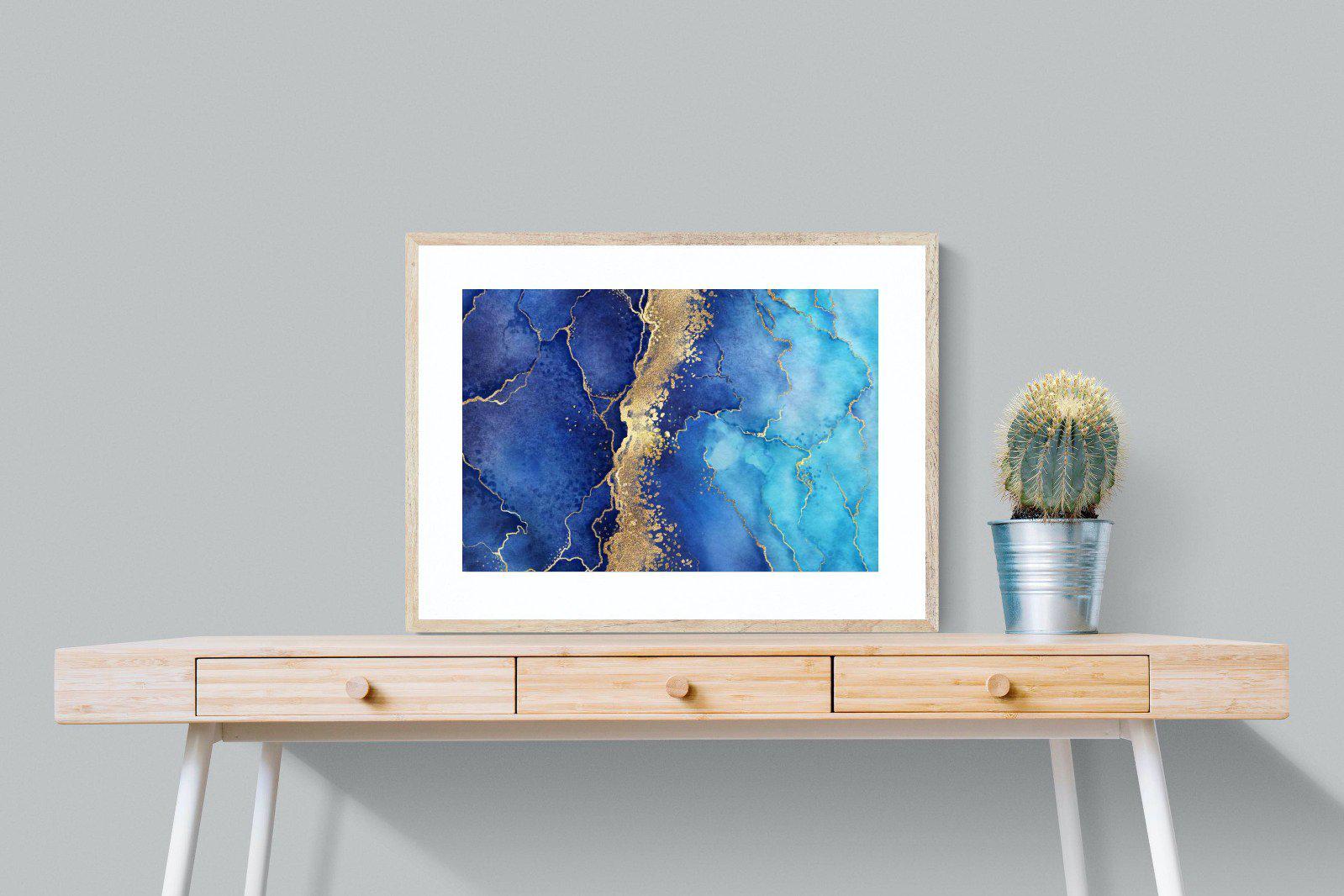 Golden Veins-Wall_Art-80 x 60cm-Framed Print-Wood-Pixalot