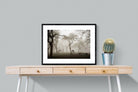 Grazing in the Fog-Wall_Art-80 x 60cm-Framed Print-Black-Pixalot