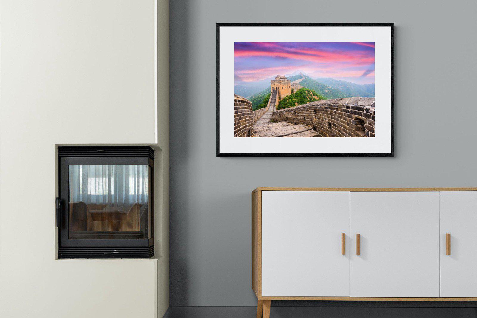 Great Wall-Wall_Art-100 x 75cm-Framed Print-Black-Pixalot
