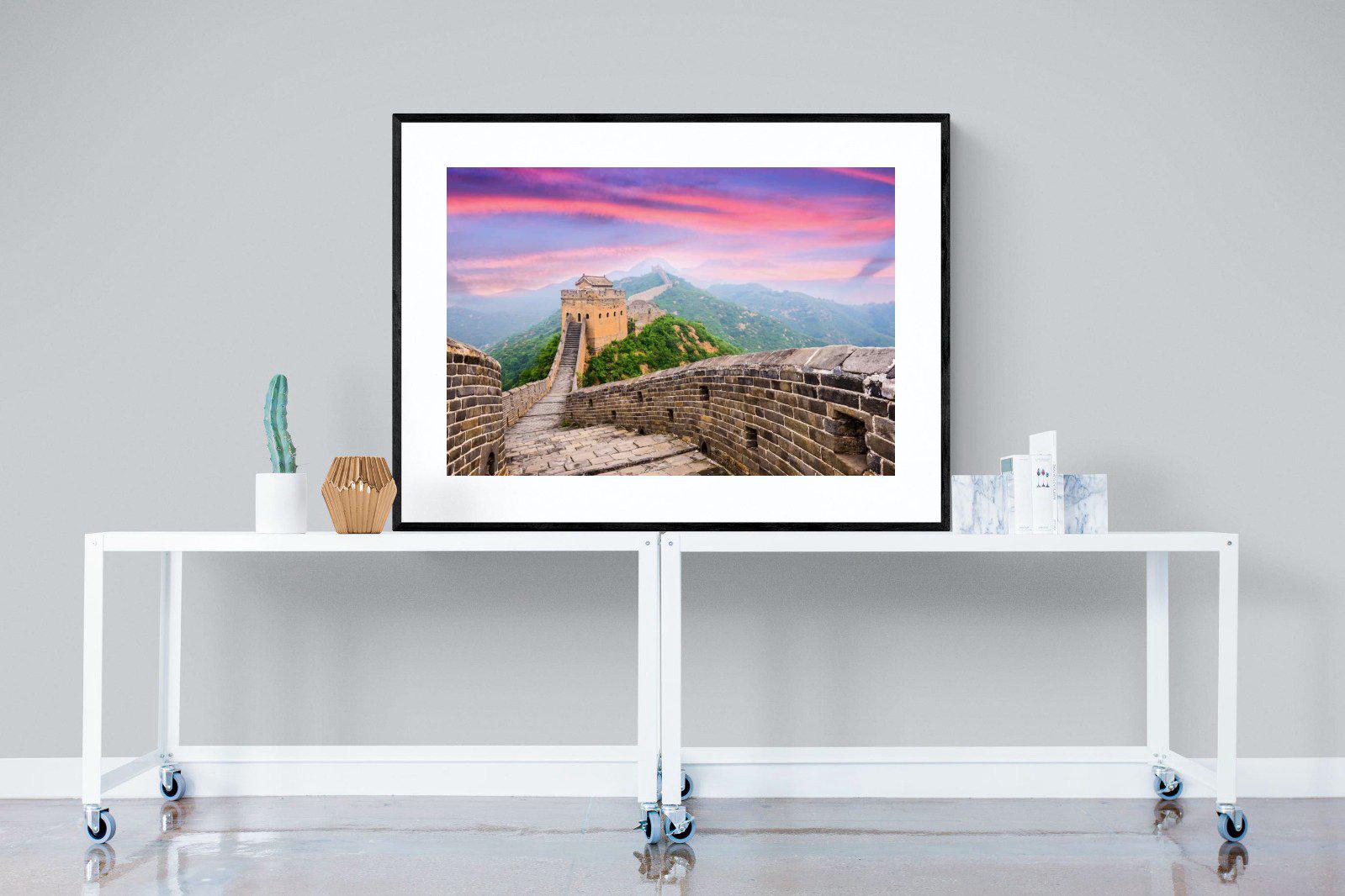 Great Wall-Wall_Art-120 x 90cm-Framed Print-Black-Pixalot