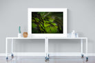 Green Feathers-Wall_Art-120 x 90cm-Framed Print-White-Pixalot