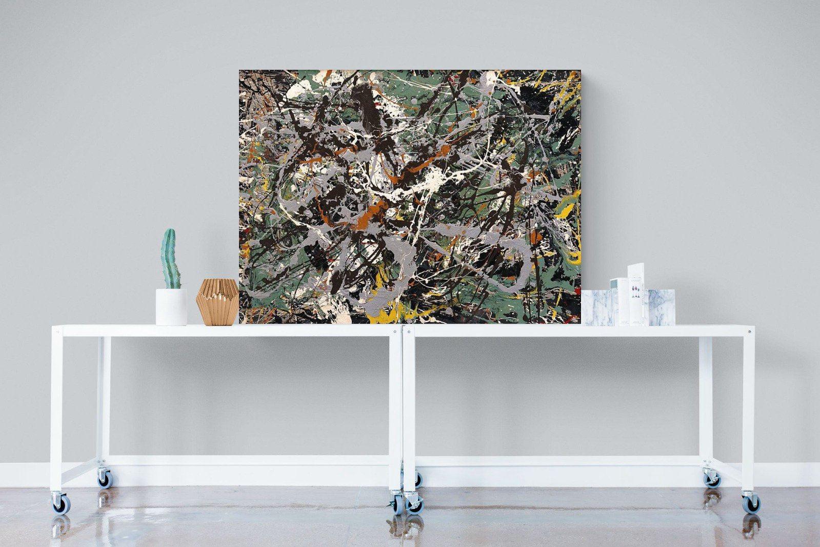 Green Silver-Wall_Art-120 x 90cm-Mounted Canvas-No Frame-Pixalot