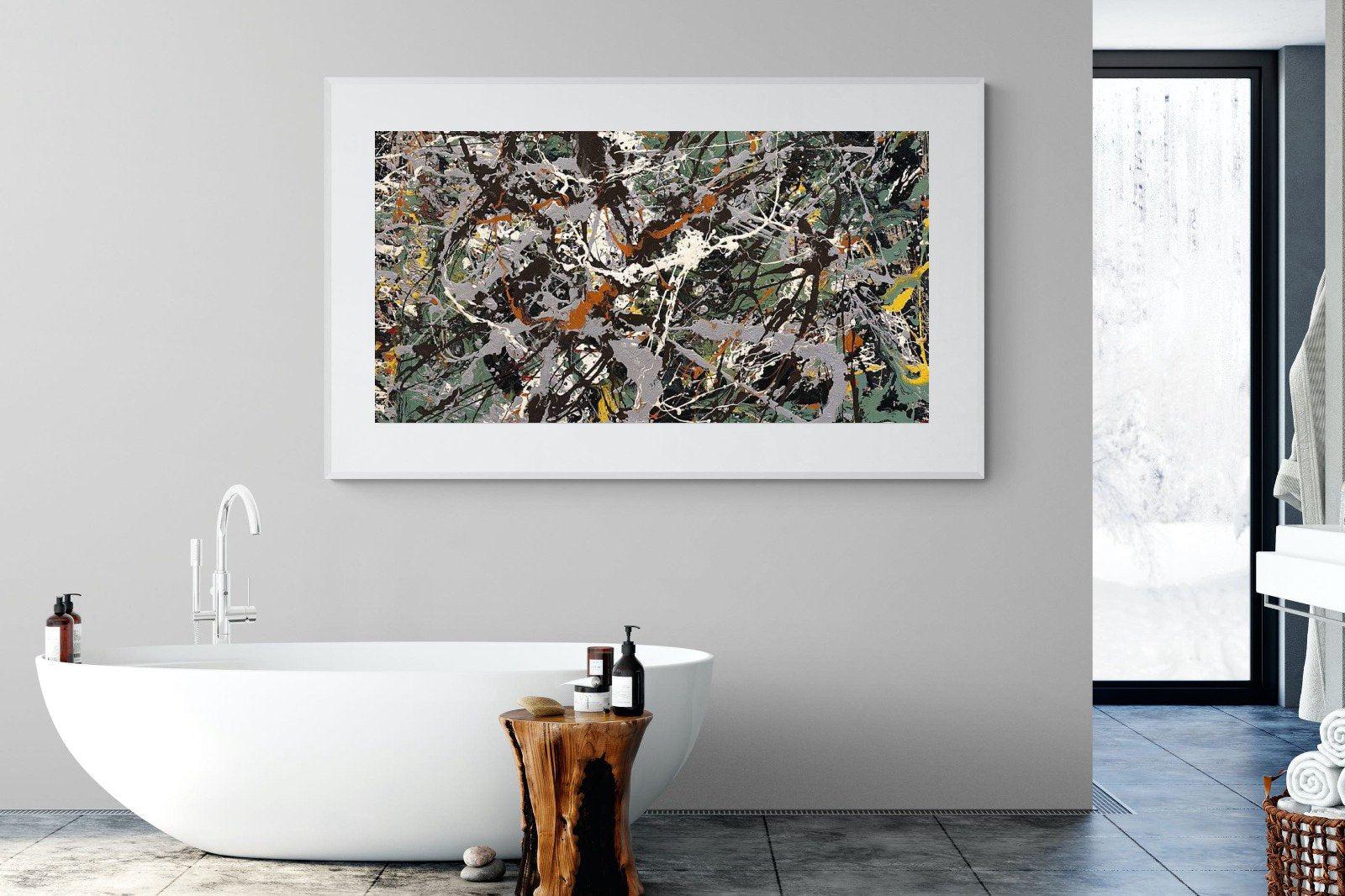 Green Silver-Wall_Art-180 x 110cm-Framed Print-White-Pixalot