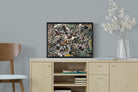 Green Silver-Wall_Art-60 x 45cm-Mounted Canvas-Black-Pixalot