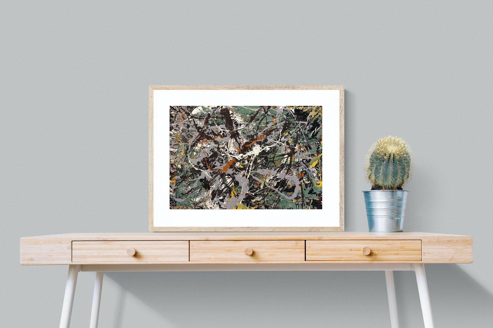 Green Silver-Wall_Art-80 x 60cm-Framed Print-Wood-Pixalot