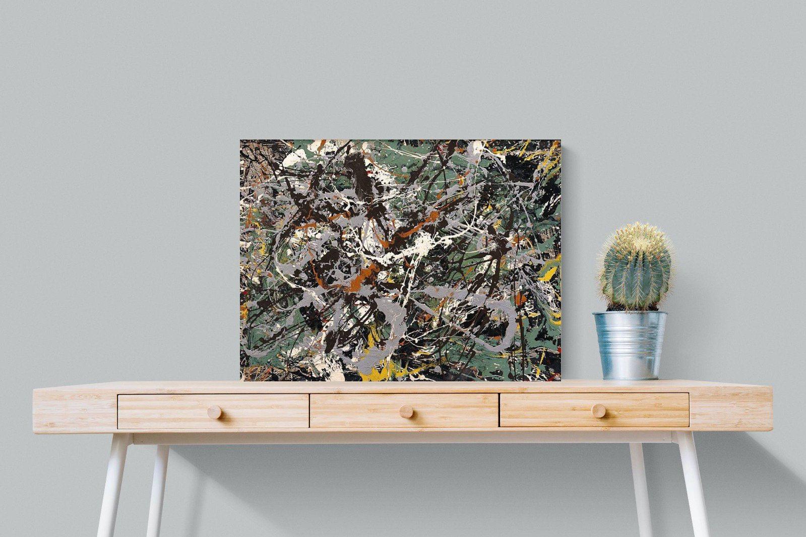 Green Silver-Wall_Art-80 x 60cm-Mounted Canvas-No Frame-Pixalot