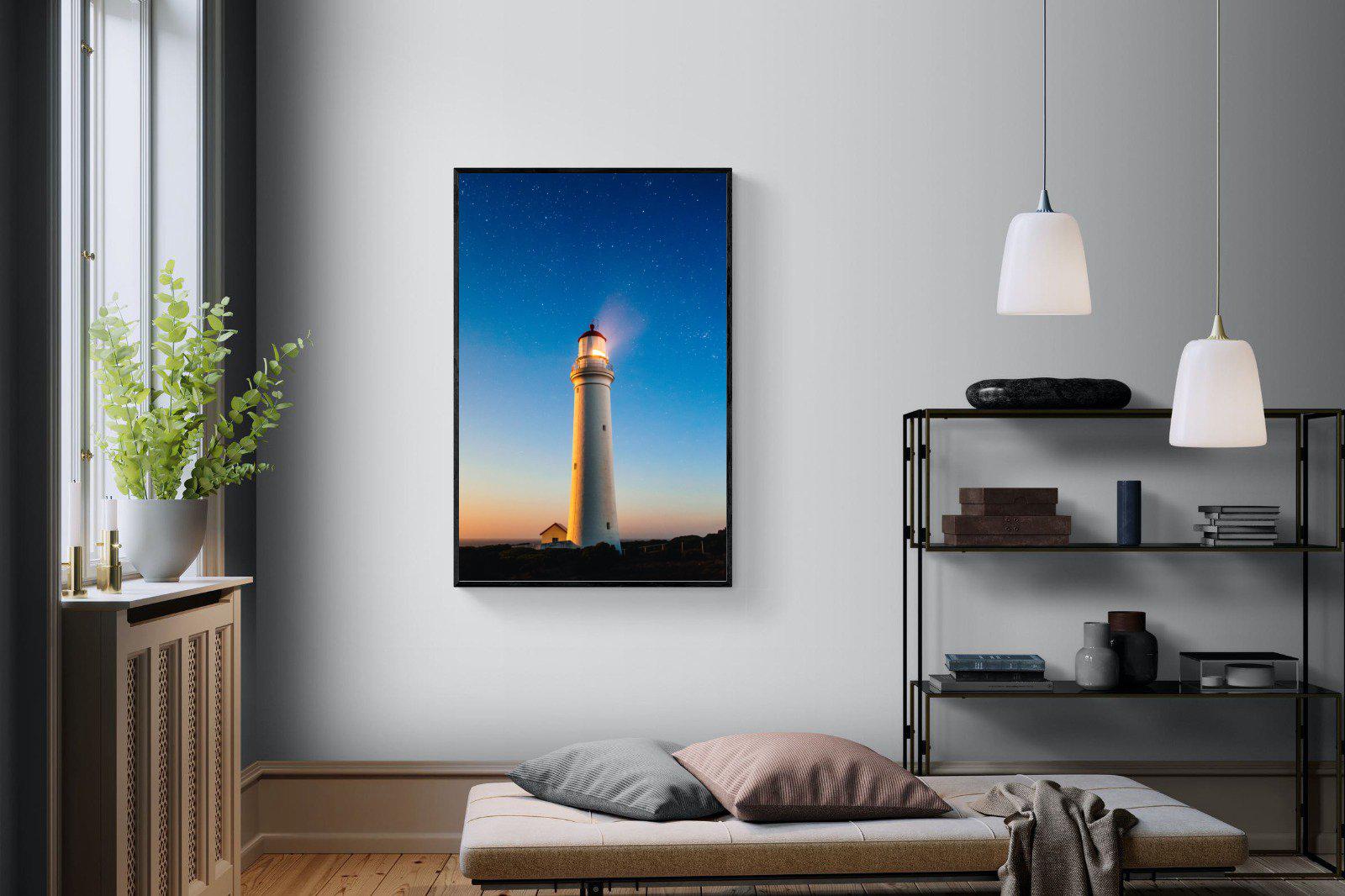 Guiding Light-Wall_Art-100 x 150cm-Mounted Canvas-Black-Pixalot