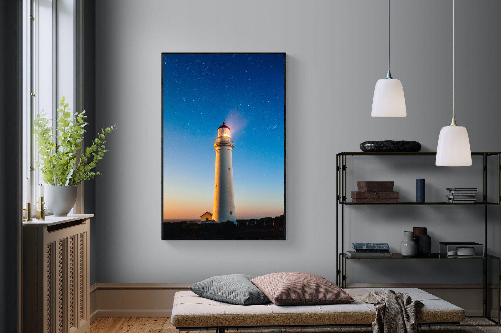 Guiding Light-Wall_Art-120 x 180cm-Mounted Canvas-Black-Pixalot