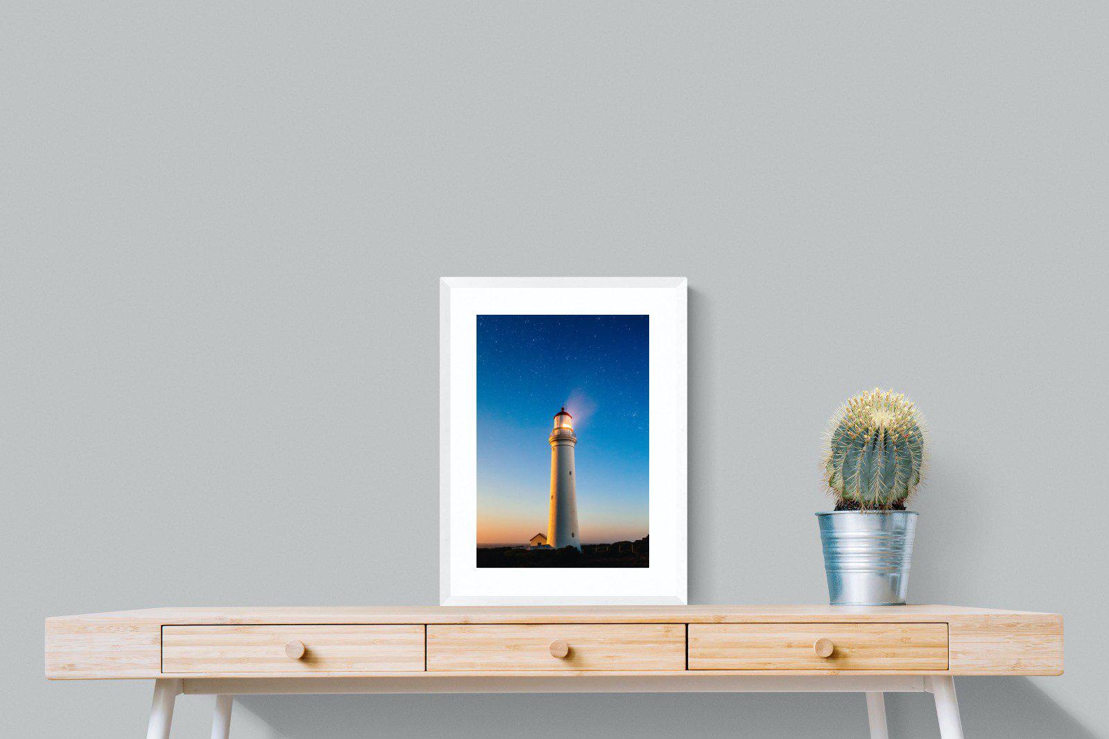 Guiding Light-Wall_Art-45 x 60cm-Framed Print-White-Pixalot