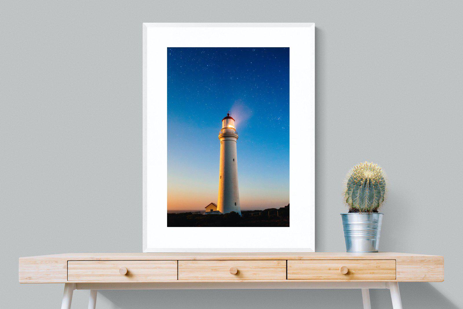 Guiding Light-Wall_Art-75 x 100cm-Framed Print-White-Pixalot