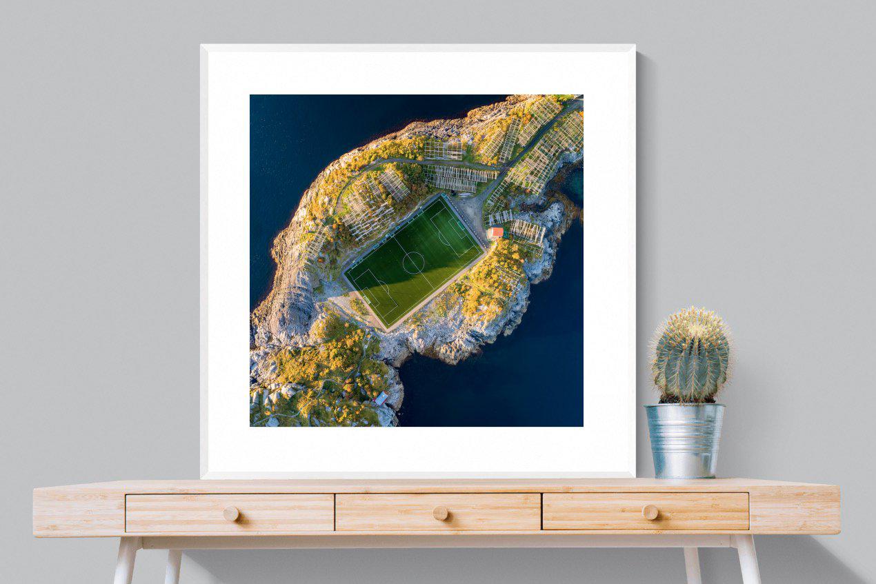 Henningsvaer-Wall_Art-100 x 100cm-Framed Print-White-Pixalot