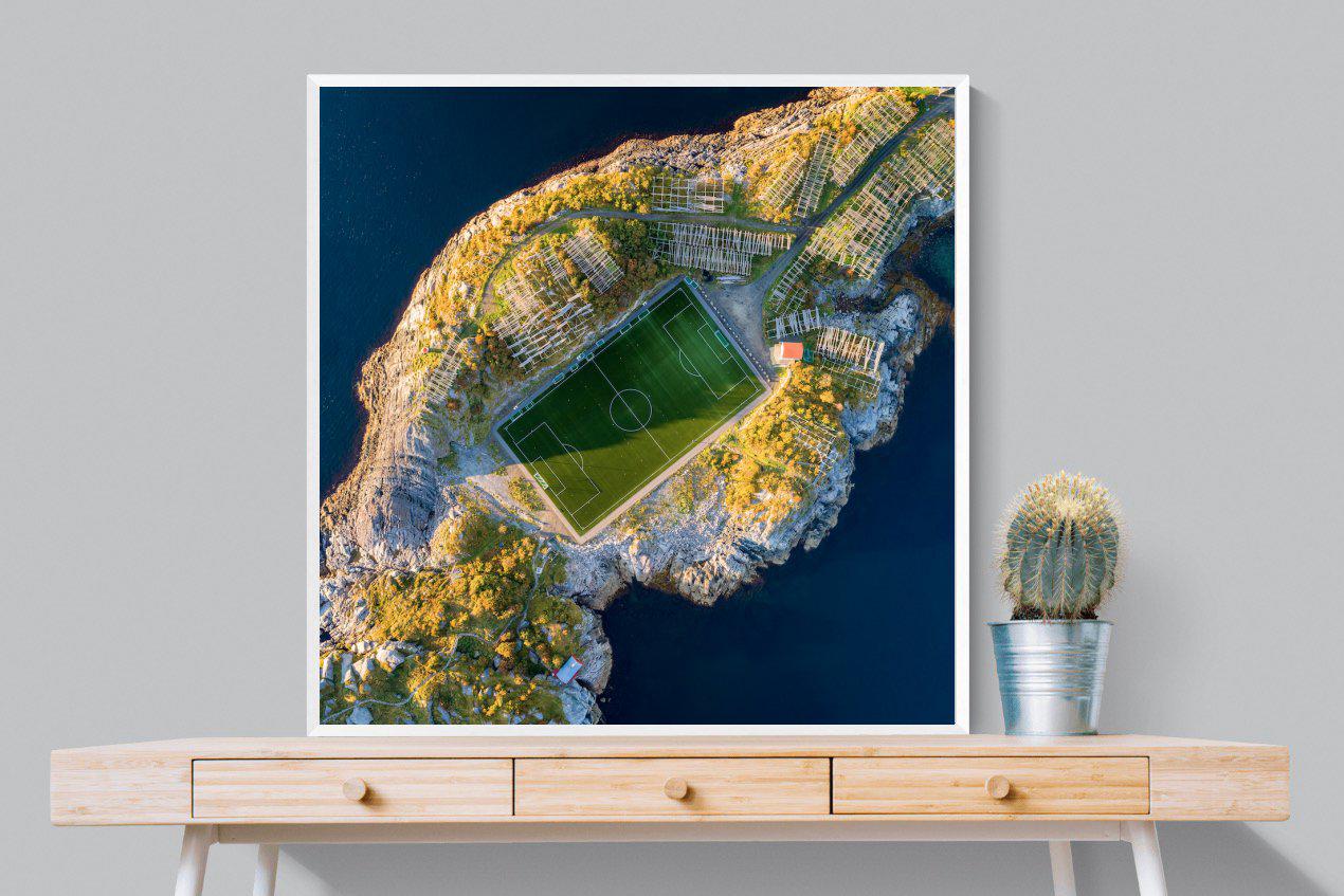 Henningsvaer-Wall_Art-100 x 100cm-Mounted Canvas-White-Pixalot