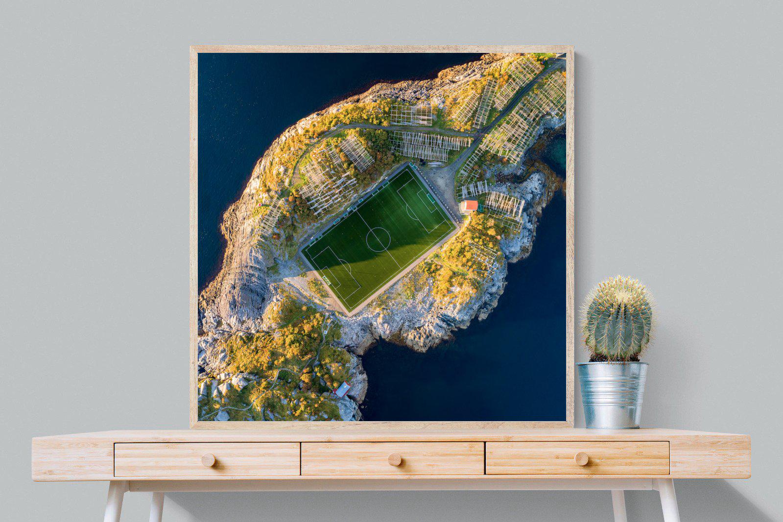 Henningsvaer-Wall_Art-100 x 100cm-Mounted Canvas-Wood-Pixalot