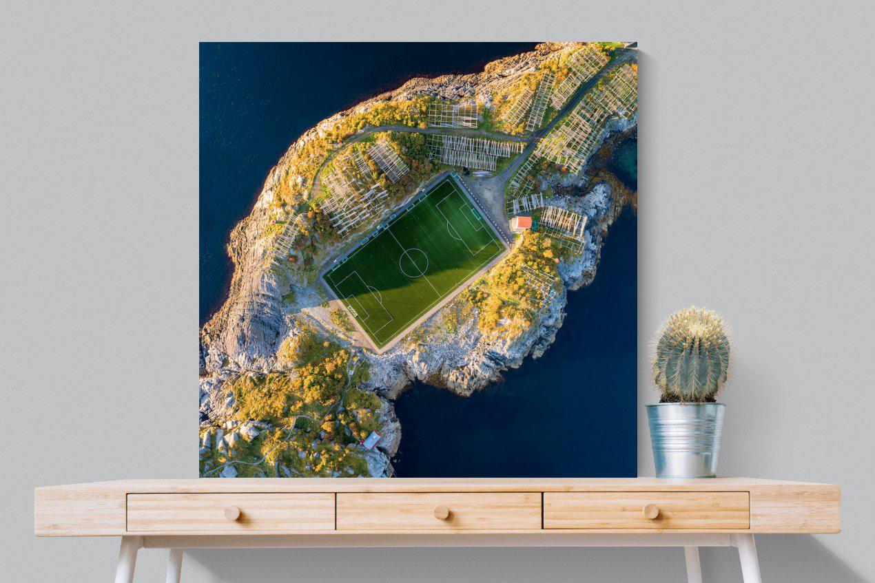 Henningsvaer-Wall_Art-100 x 100cm-Mounted Canvas-No Frame-Pixalot