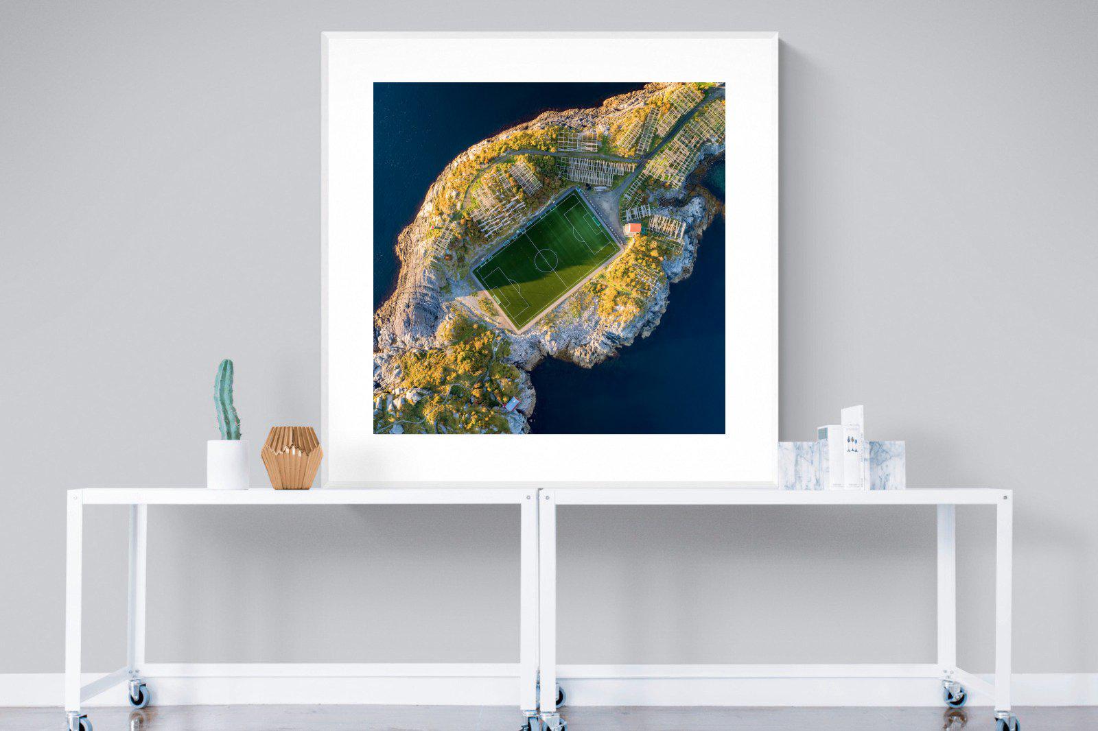 Henningsvaer-Wall_Art-120 x 120cm-Framed Print-White-Pixalot