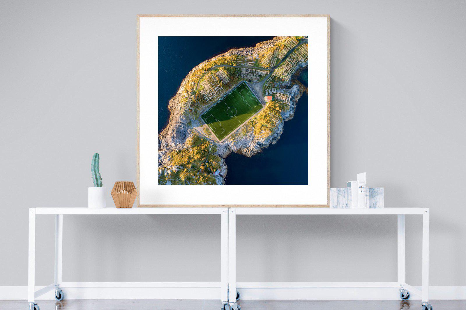 Henningsvaer-Wall_Art-120 x 120cm-Framed Print-Wood-Pixalot