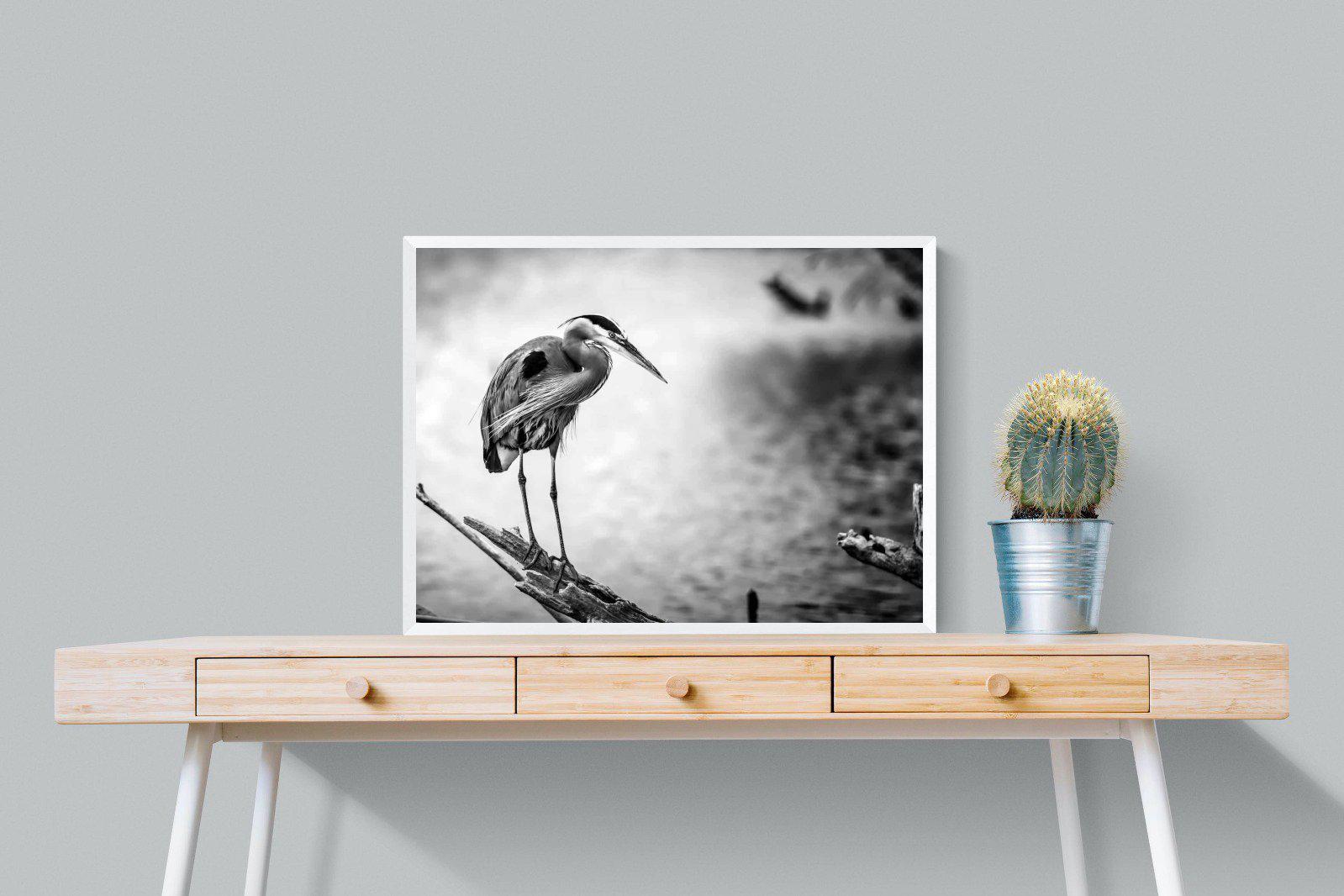 Heron-Wall_Art-80 x 60cm-Mounted Canvas-White-Pixalot