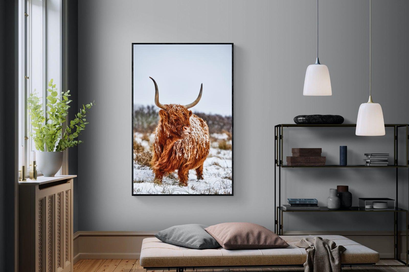 Highlander-Wall_Art-120 x 180cm-Mounted Canvas-Black-Pixalot